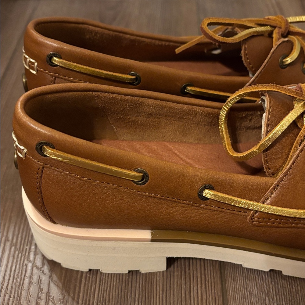 NIB Sperry chunky boat tan loafers in bronze - size 9.5 - Picture 5 of 6